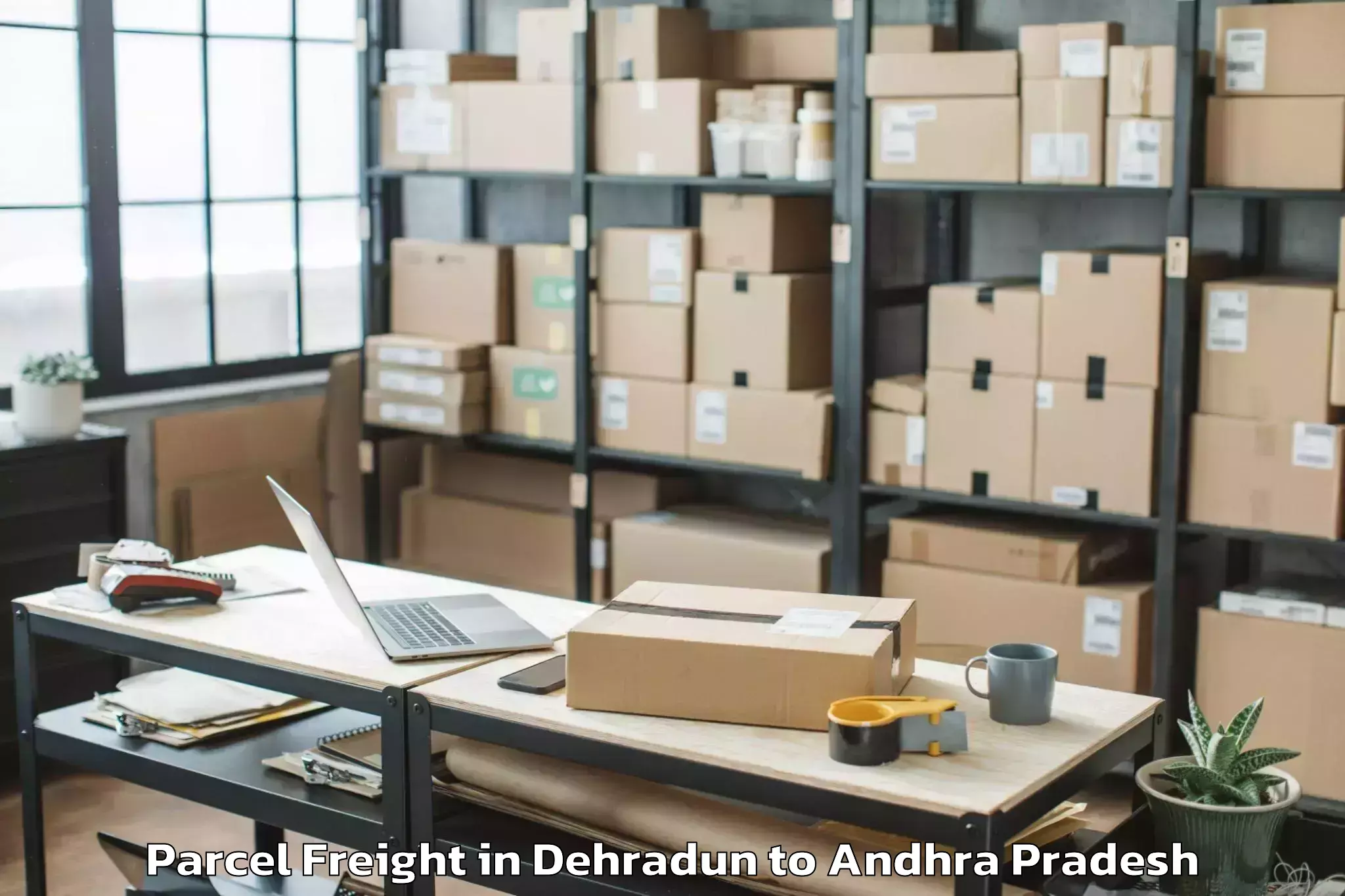 Leading Dehradun to Nandivada Parcel Freight Provider